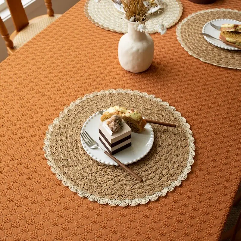 Jute Placemats for Homestay Hotel Household Economic Practical Convenient Photography Prop Heat Insulation Mat for Bowls Plates