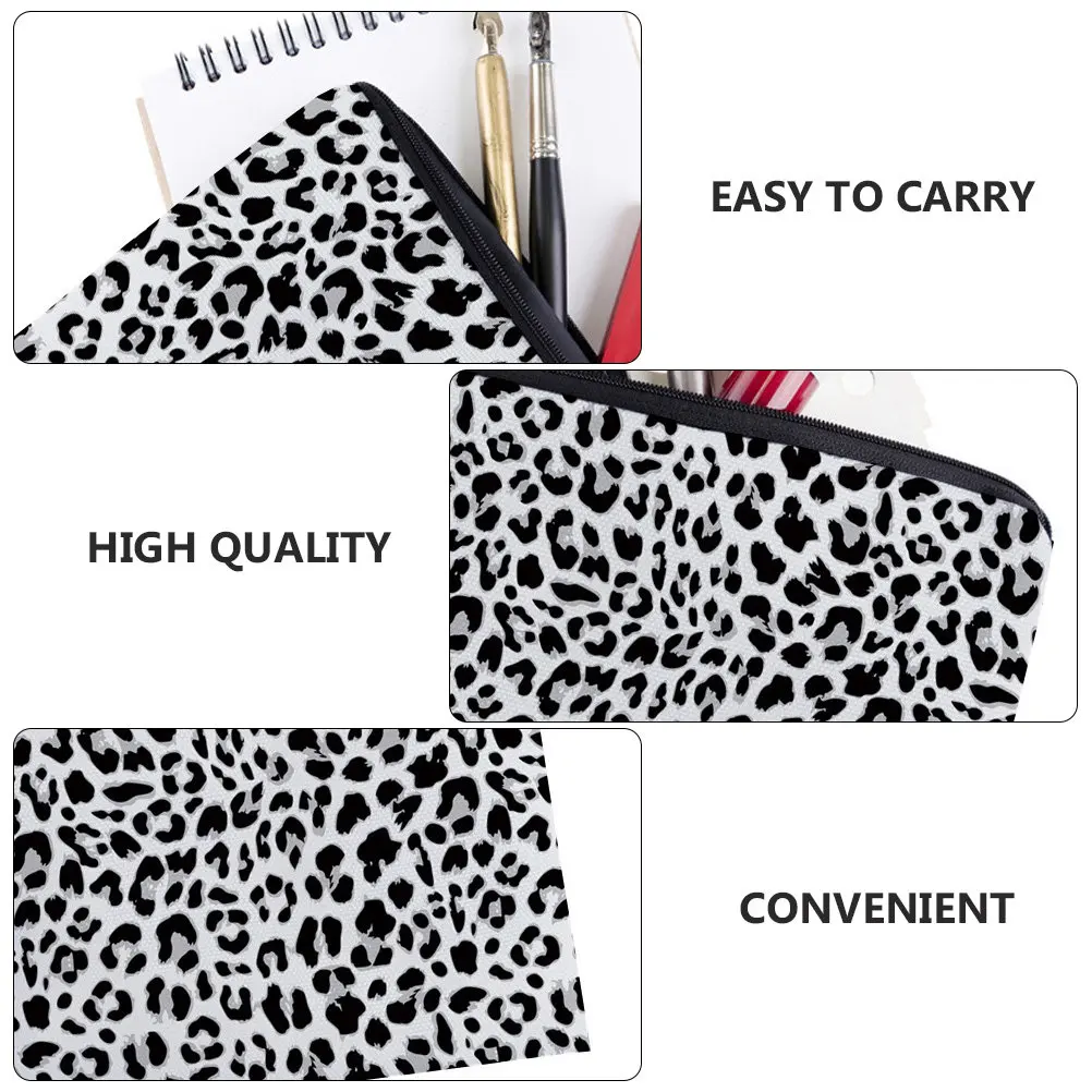 Leopard Toiletry Bag Travel Cosmetic Organizer Portable Polyester Makeup Storage Pouch for Women