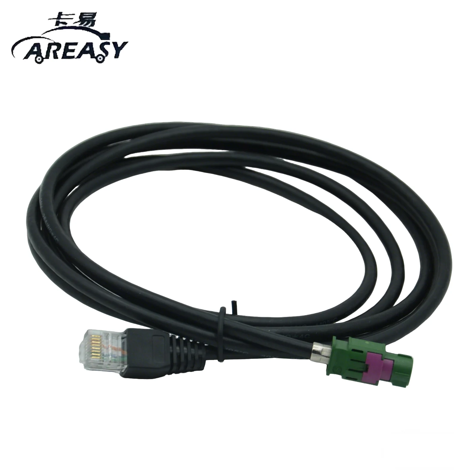 AREASY Vehicle-Mounted HSD Common Plug Harness to Industrial RJ45 Crystal Head Ethernet Cable  LVDS 4P male Cable