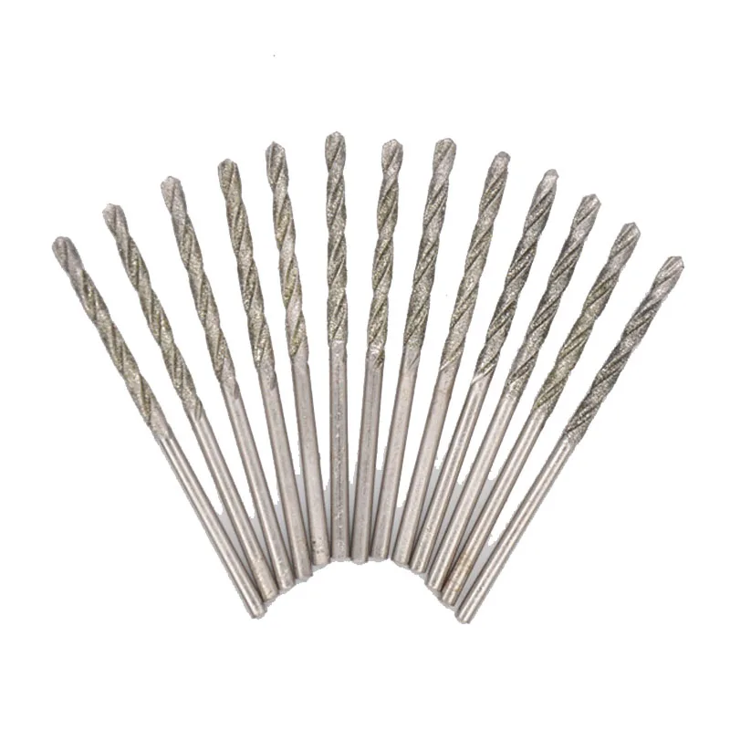 5pcs Diamond Coated Twist Drill Bits HSS High Speed Steel Drill Bits Set Metal Drills Power Tools Jewelry Crystal Punching