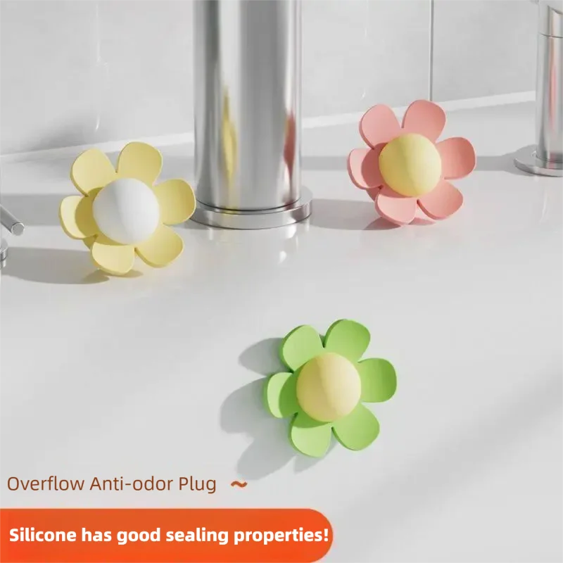 1/3/5Pcs Durable Silicone Sink Overflow Hole Plug Prevents Water Overflow and Clogging Suitable for Kitchen and Bathroom Basins