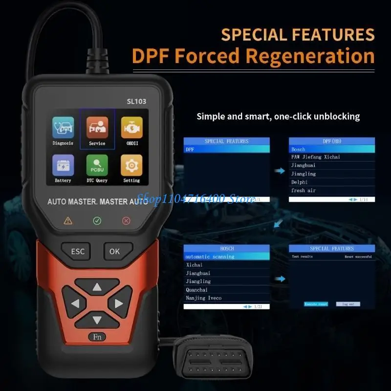 

y1gd Advanced DPF Scanner OBD2 Инструмент для чтения кодов для газовых двигателей с данными в реальном времени