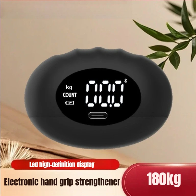 Ergonomic 180kg Digital Hand Dynamometer Electronic Grip Strength Tester LCD Force Meter Home Gym Muscle Core Training Equipment