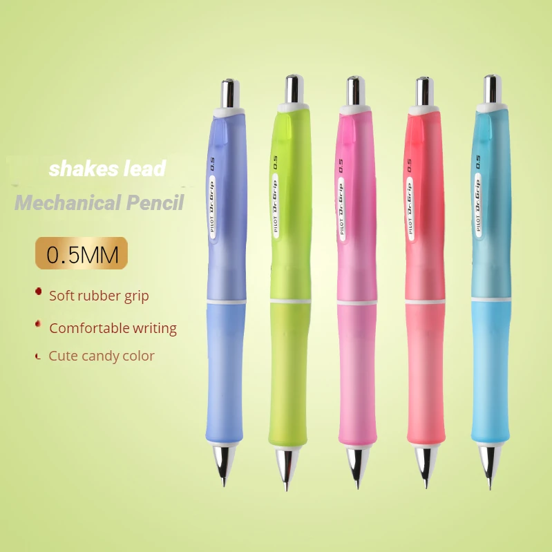 1pcs PILOT HDGS-60R Shake Out Lead Mechanical Pencil Candy Color Soft Grip 0.5mm Propelling Pencil Japanese Stationery