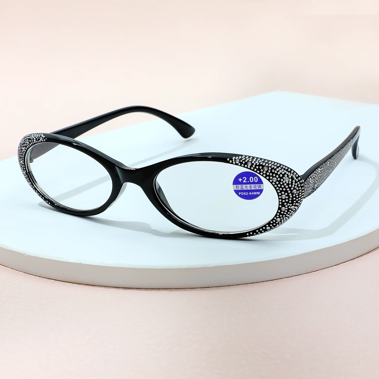 Fashion Reading Glasses For Women Blue Light Blocking Brick and Stone Inlay Design Women's Computer Glasses