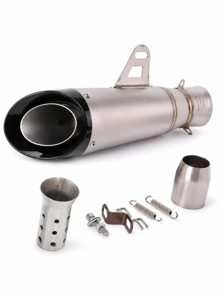 Universeller 51mm Motorrad-Auspuff mit DB-Killer, Edelstahl-Auspuffrohr, Doppel- und Dreifachschicht-Auspuffrohr-Zubehör