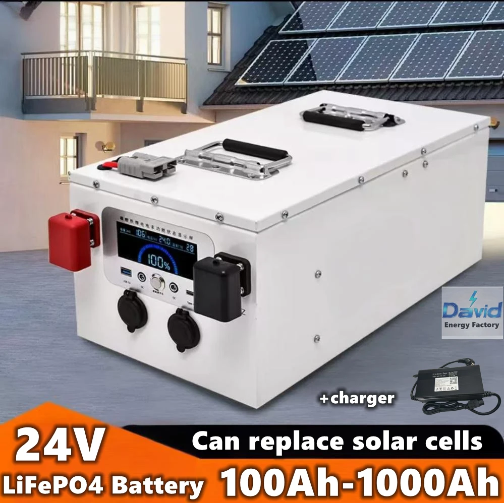 24V 1000Ah 500Ah lithium iron phosphate battery deep cycle multi-purpose mobile power supply for outdoor camping towing motor RV