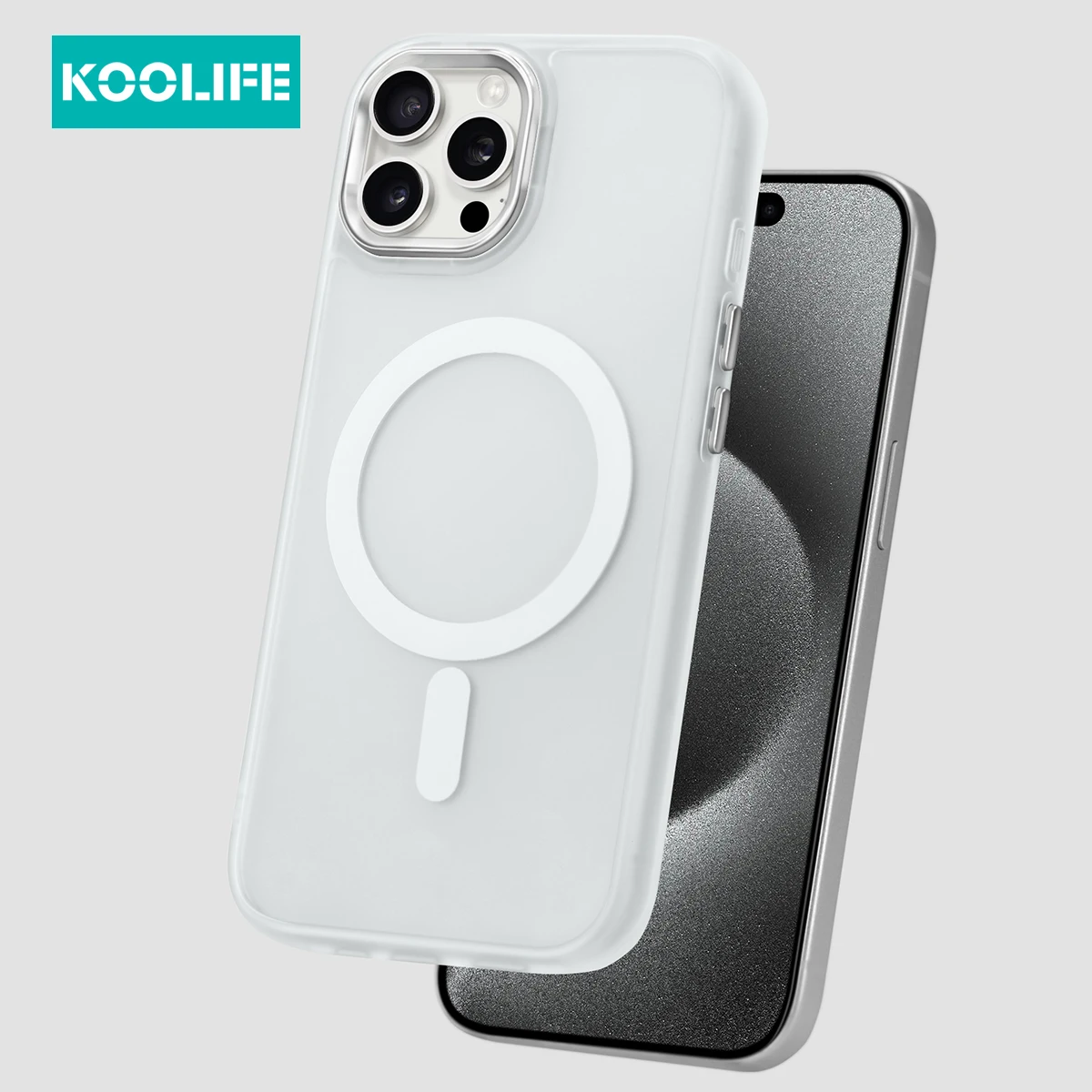 Koolife Skin-Feel galvanisierte, mattierte Magnethülle, Skin-Feel Matte, ultradünne Hartschale für iPhone 11, 12, 13, 14, 15, 16 Pro Max