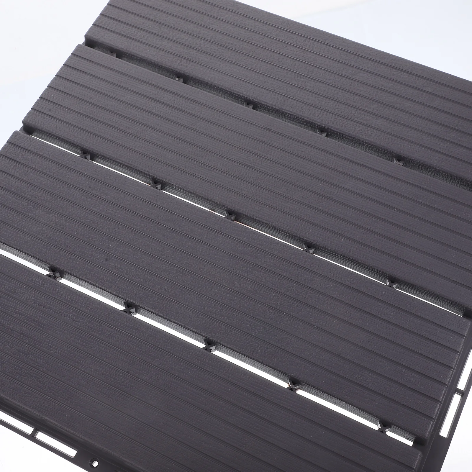 1개 조립식 데크 타일 회색 플라스틱 바닥재 야외 파티오 발코니 정원 방수 내구성 데킹
