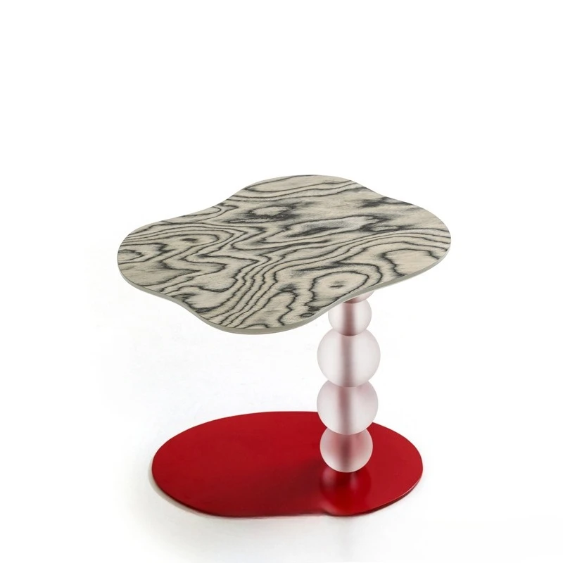 Niche light luxury wood matte acrylic edge table