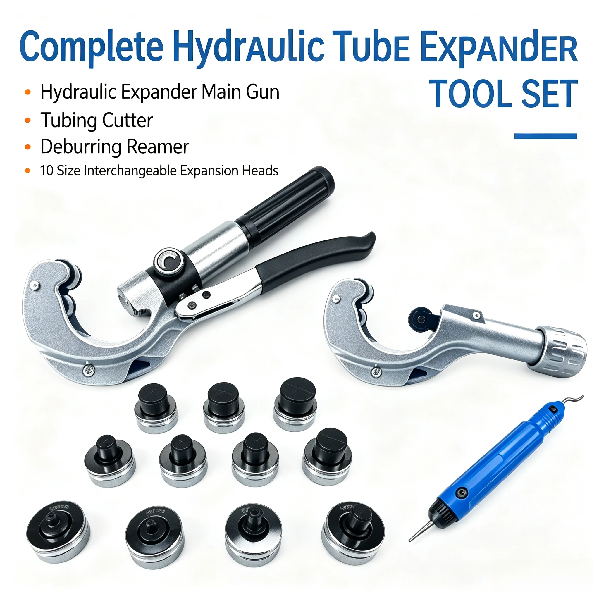 10-42mm Hydraulic Copper Tube Expander Kit CT-107 Refrigeration Cold Storage Installation Maintenance Hand Tools Set