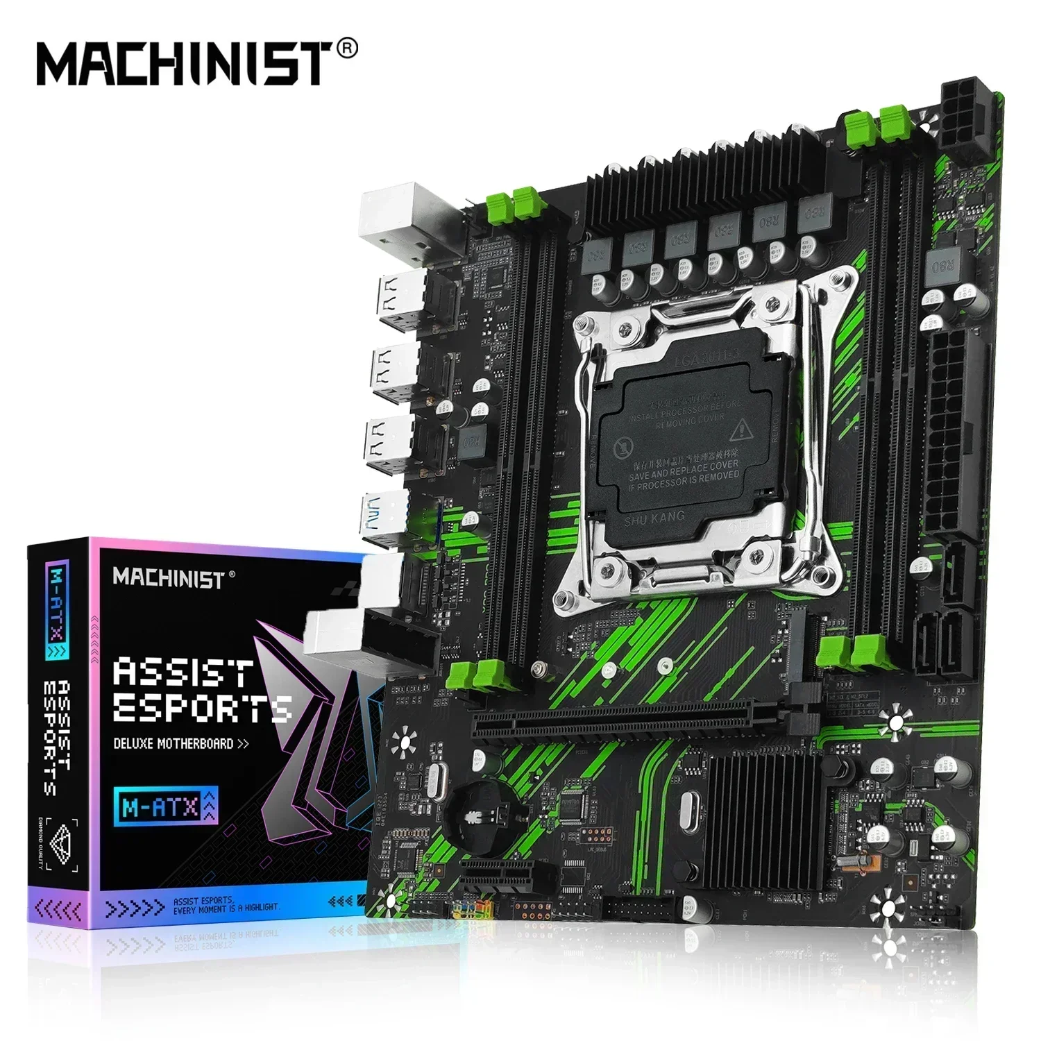 

MACHINIST X99 PR9 X99 Motherboard Support LGA 2011-3 Intel Xeon E5 V3&V4 CPU DDR4 RAM SATA/NVME M.2 Slot