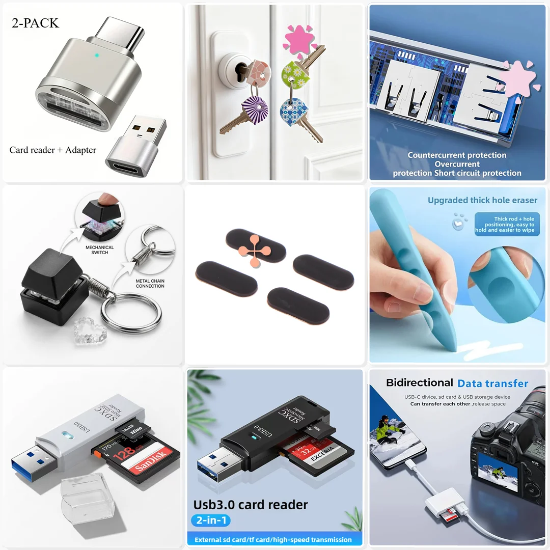 4 Port Type C Hub Splitter USB Adapter OTG Multi Connector Dorm Room Laptop Mouse Keyboard USB Drive Link