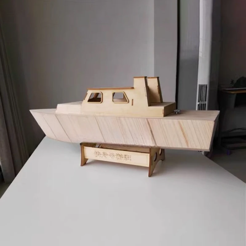 Kuaizhouhao Houten Gemonteerde Jachtboot Model Kit DIY Houten Handgemaakt Speelgoed Schip