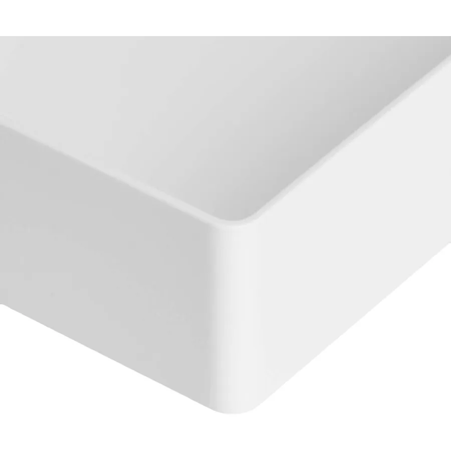 منظم مكتب بلاستيكي مستطيل مع صواني تخزين وصينية ملحقات للمكتب أو مساحة العمل المنزلية مثالية لإدارة الأوراق #6