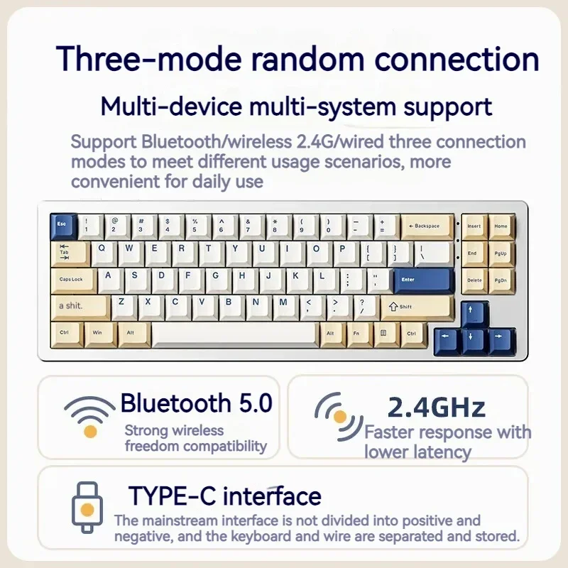 Imagem -04 - Xinmeng-teclado Mecânico M71 v2 Alumínio Modo sem Fio Bluetooth 71key Junta Rgb Hot Swap Jogos pc