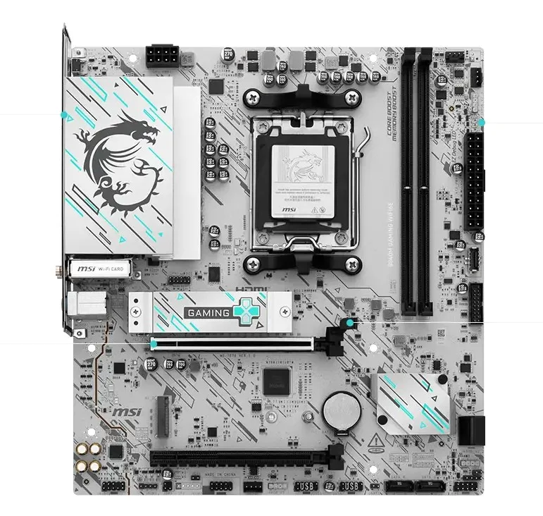 new B840M Gaming WIFI6E AM5 DDR5 128G Dual Channel HD2.1 DP1.4 supports AMD Ryzen 9000/8000/7000 2.5G LAN MATX motherboard