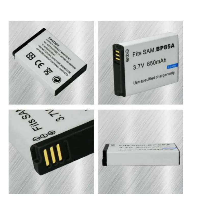 بطارية بديلة 850 مللي أمبير في الساعة BP-85A لكاميرا Samsung PL210/WB210/SH100 الرقمية المتوافقة مع BP85A BP-85A