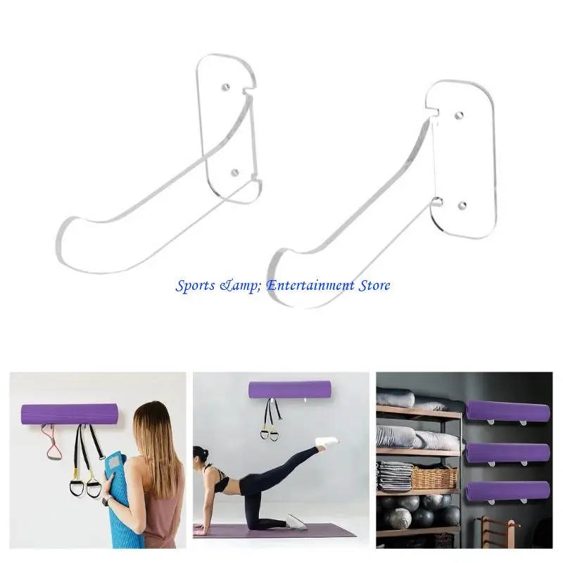 G7NF Yoga Mat Storage Rack Wall Hooks for Storage Foam Roller, Exercise Fitness-Bands