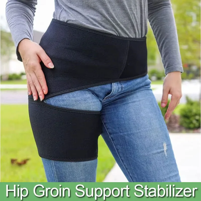 

Hip Support Brace for Hip Pain, Compression Wrap for Groin, Thigh Hamstring, Pulled Muscle Injury,Arthritis Sciatica Pain Relief