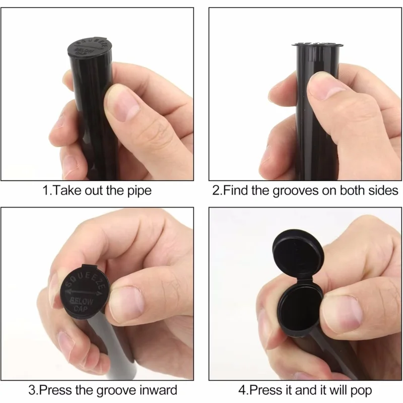 3Pcs Plastic Cigarette Storage Smell Proof Tube 118mm Waterproof Airtight Solid Storage Seal Container Smoking Accessories