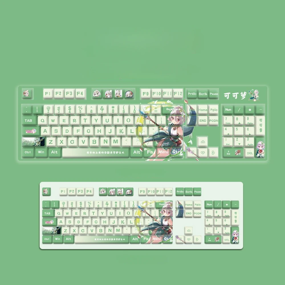 137 Keys/Set Kokkoro Princess Connect Re:Dive Cute Girl PBT Keycap for MX Switch for Mechanical Keyboard Game Custom