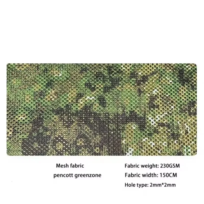 قماش شبكي مموه من Pencott Greenzone 230GSM/130GSM قماش بوليستر DIY لخوذات بدلة Ghillie غطاء قناع ظلة وشاح #6