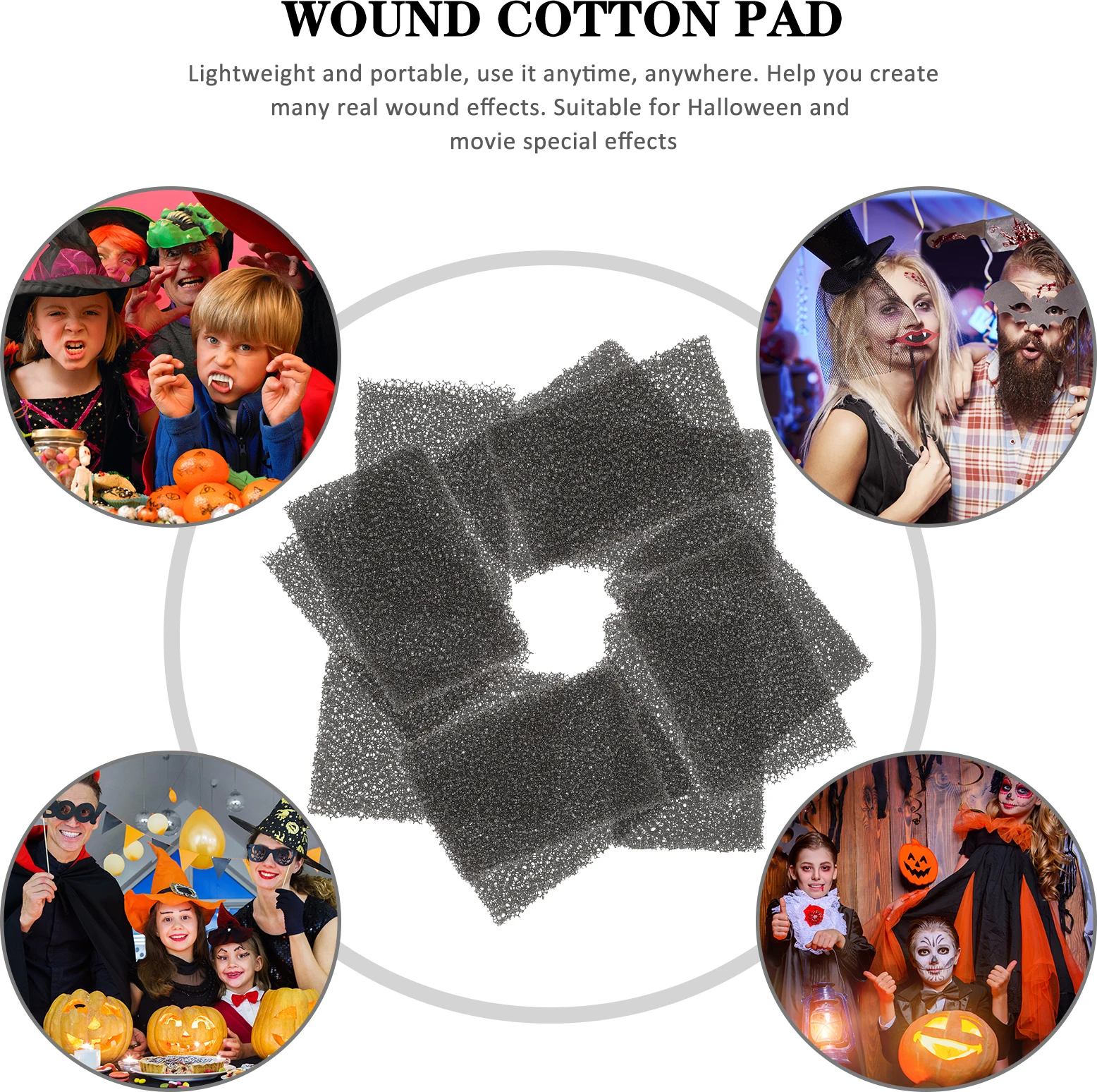 16 個メイクスポンジ特殊効果スポンジ高密度点描ハロウィン供給パフ傷跡創傷ボディペインティングツール無精ひげ