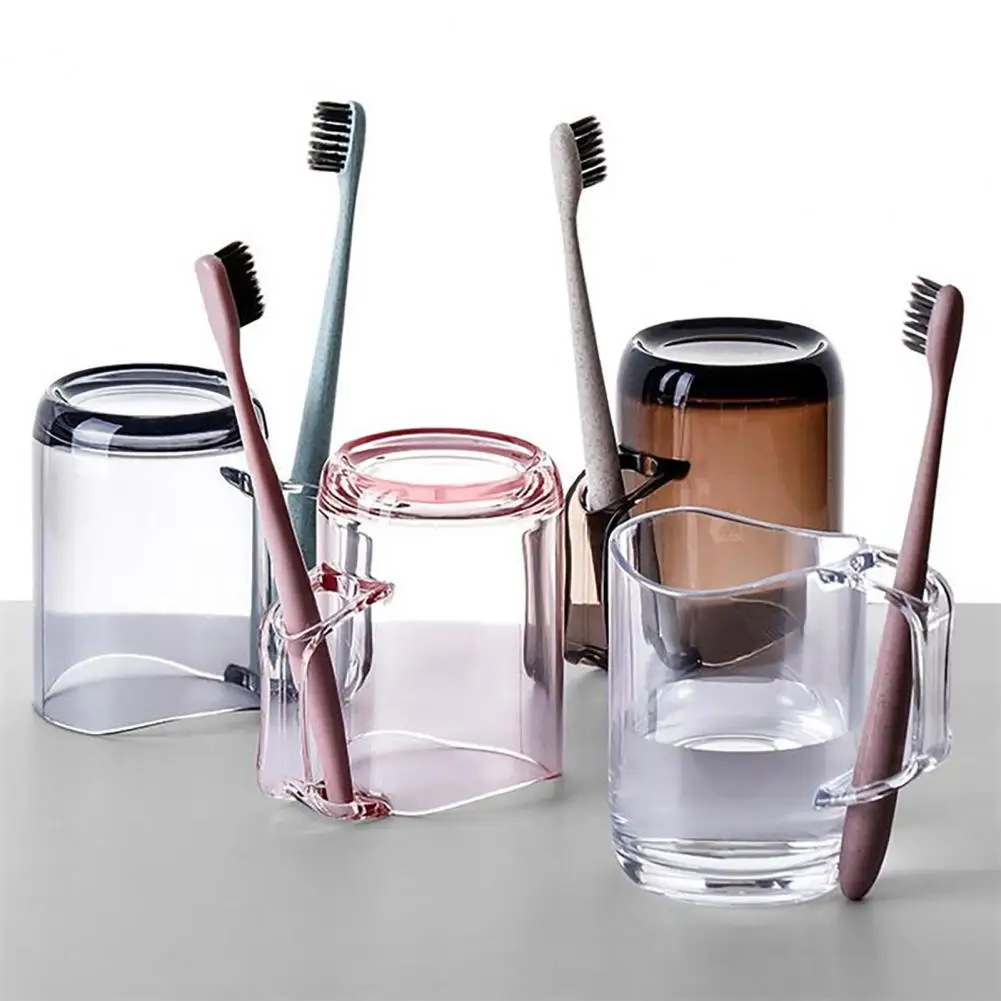 Household Mouthwash Cup Novelty Brushing Teeth Cup Anti-slip Toothbrush Cup Holding Water Transparent Toothbrush Holder