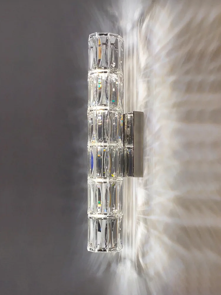 

Italian crystal wall lamp living room bedroom bedside background wall luxury atmosphere light luxury