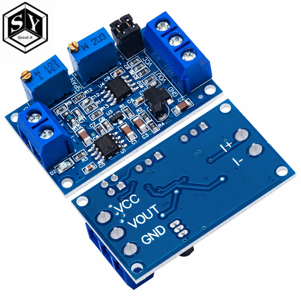 Current To Voltage Module 0 -20mA/4 -20mA to 0- 3.3V/0 -5V/0 -10V Voltage Transmitter Signal Converter Module