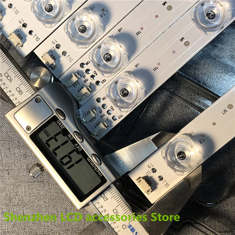 14 قطعة/الوحدة LED الخلفية شريط مصابيح ل كونكا LED55K35U LED55D10A-2C14AG-01 1 قطعة = 57 سنتيمتر 10 المصابيح (1led = 3 فولت) 100% جديد