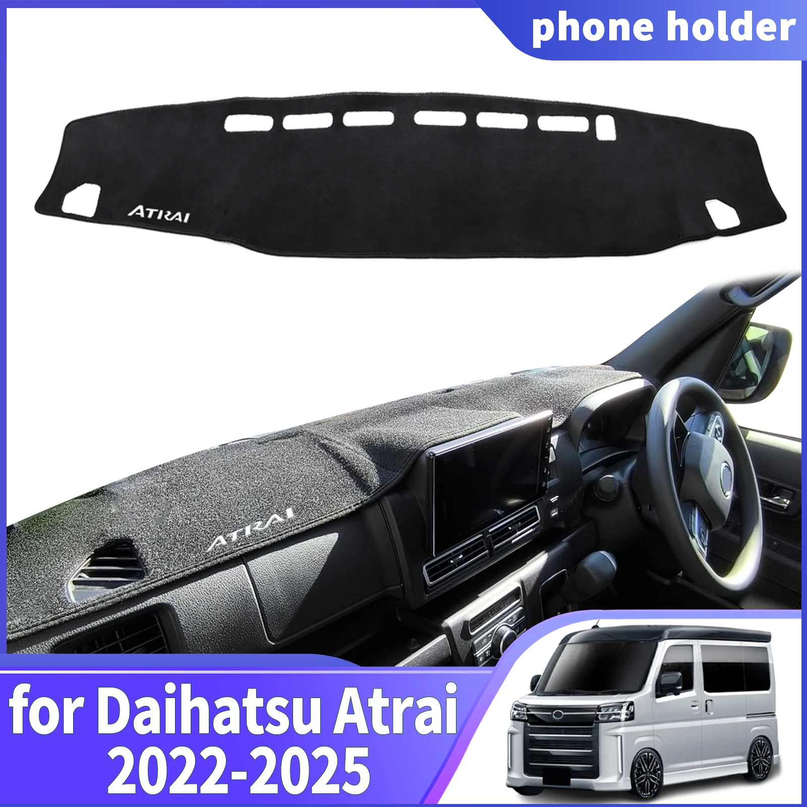 

fit for Daihatsu Atrai 2022-2025 S700 S710 RHD Dashmat Dashboard Cover Pad Protective Carpet DashMat Sunshade Car Accessories
