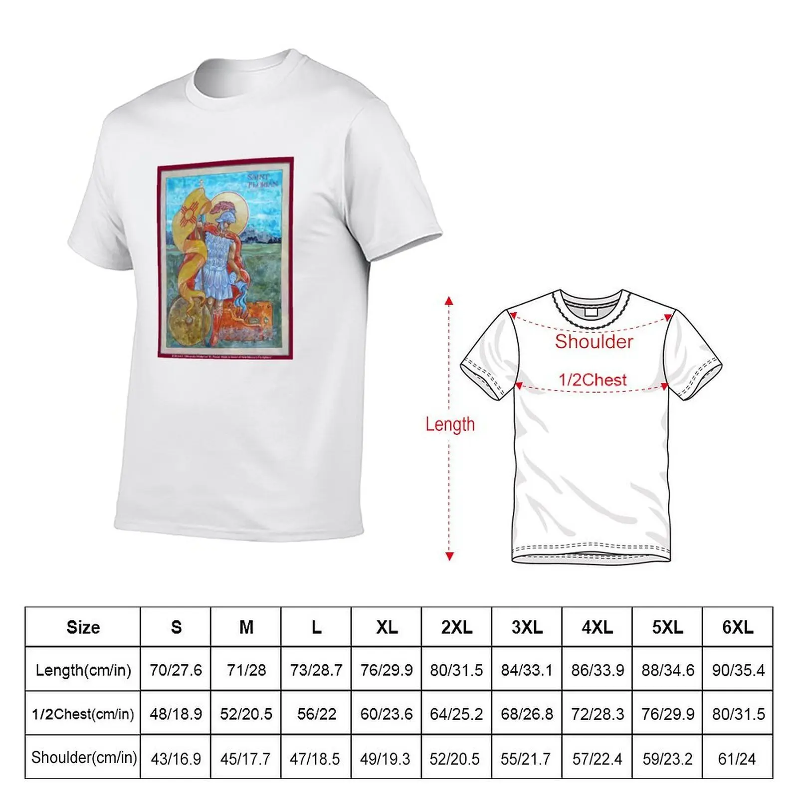 St. Florian Icon - Patron Saint of Firefighters. T-Shirt t shirts designer cotton t shirts man 100% T-Shirt
