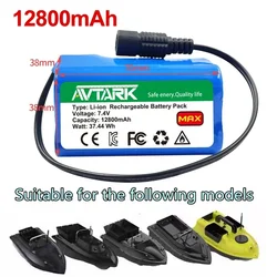 7.4V 12800Mah 6800Mah Battery For T188 T888 2011-5 V007 C18 H18 V18 D18B FX88 Remote Control RC Fishing Bait Boat Battery Parts