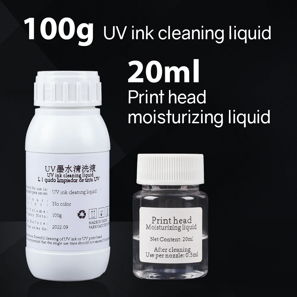 UV ink cleaning liquid moisturizing liquid kit, For Epson all print head nozzle protection fluid clean Solution