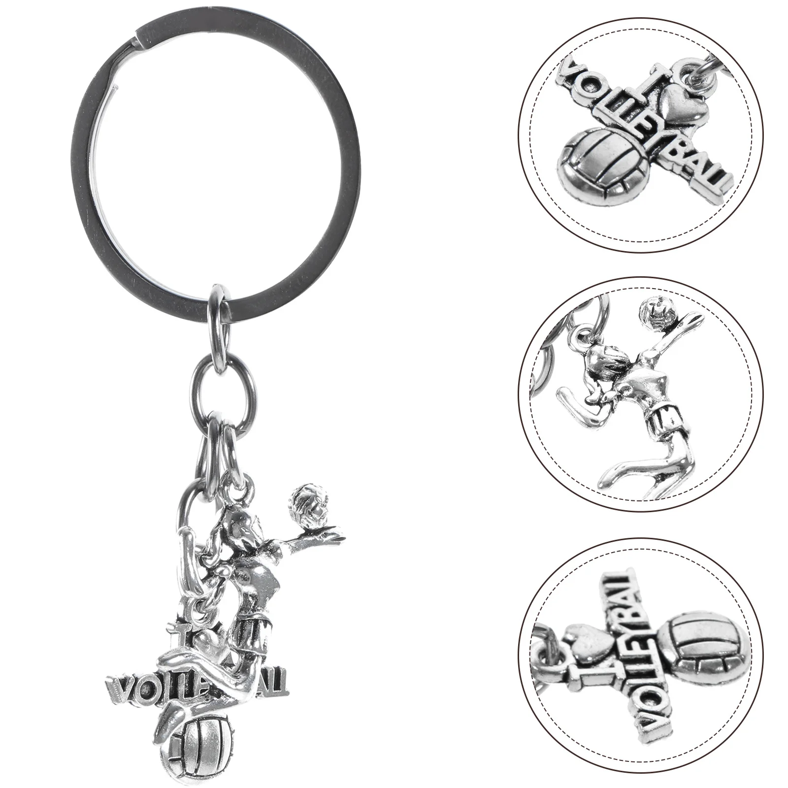 

Volleyball Keychain Stylish Zinc Alloy Portable Multi-Function Hanging Key Chain Decorative Bag Pendant for Birthday Gifts