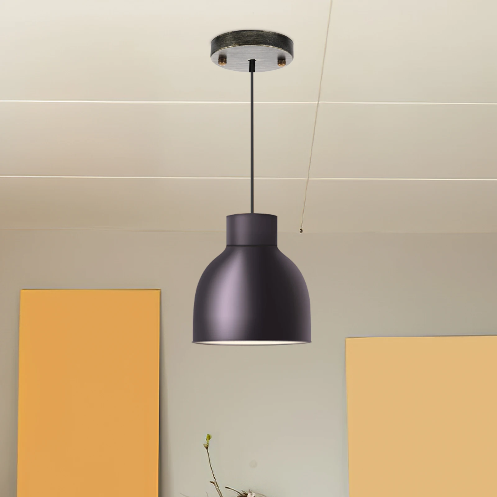 

Vintage Style E27 Socket Ceiling Lamp Plate Round Metal Cover Pendant Light Canopy Mounting Bracket Hardware Decorative for Home