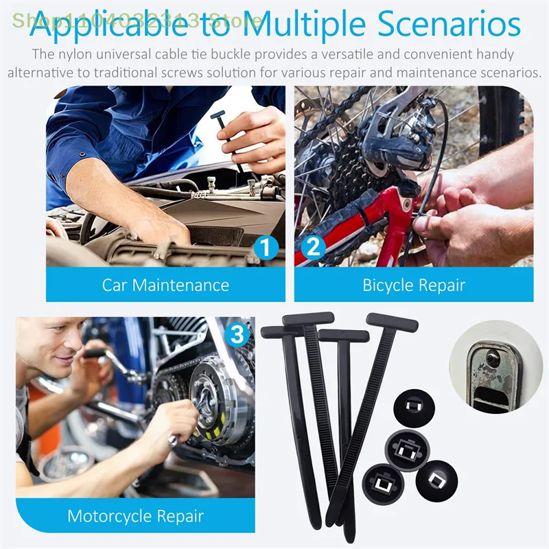 100 قطعة ربطة كابل النايلون مشبك السيارات السحابة المسمار استبدال كليب سيارة جذع محرك الحرس لوحة إدارة الأسلاك آمنة
