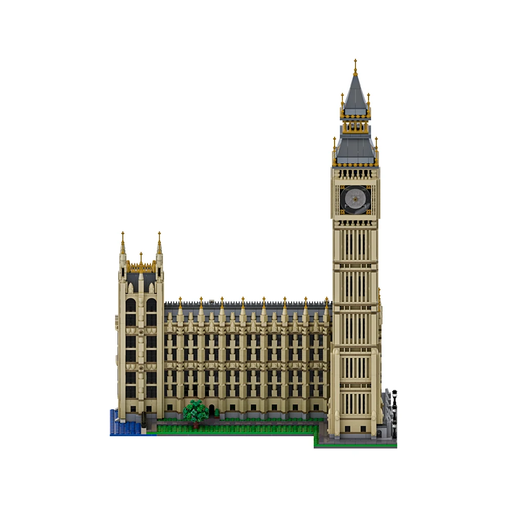 Gobricks MOC Big Ben Building Blocks Great Clock of Westminster Tower Bricks Elizabeth Tower London Gothic Revival Toy Gif