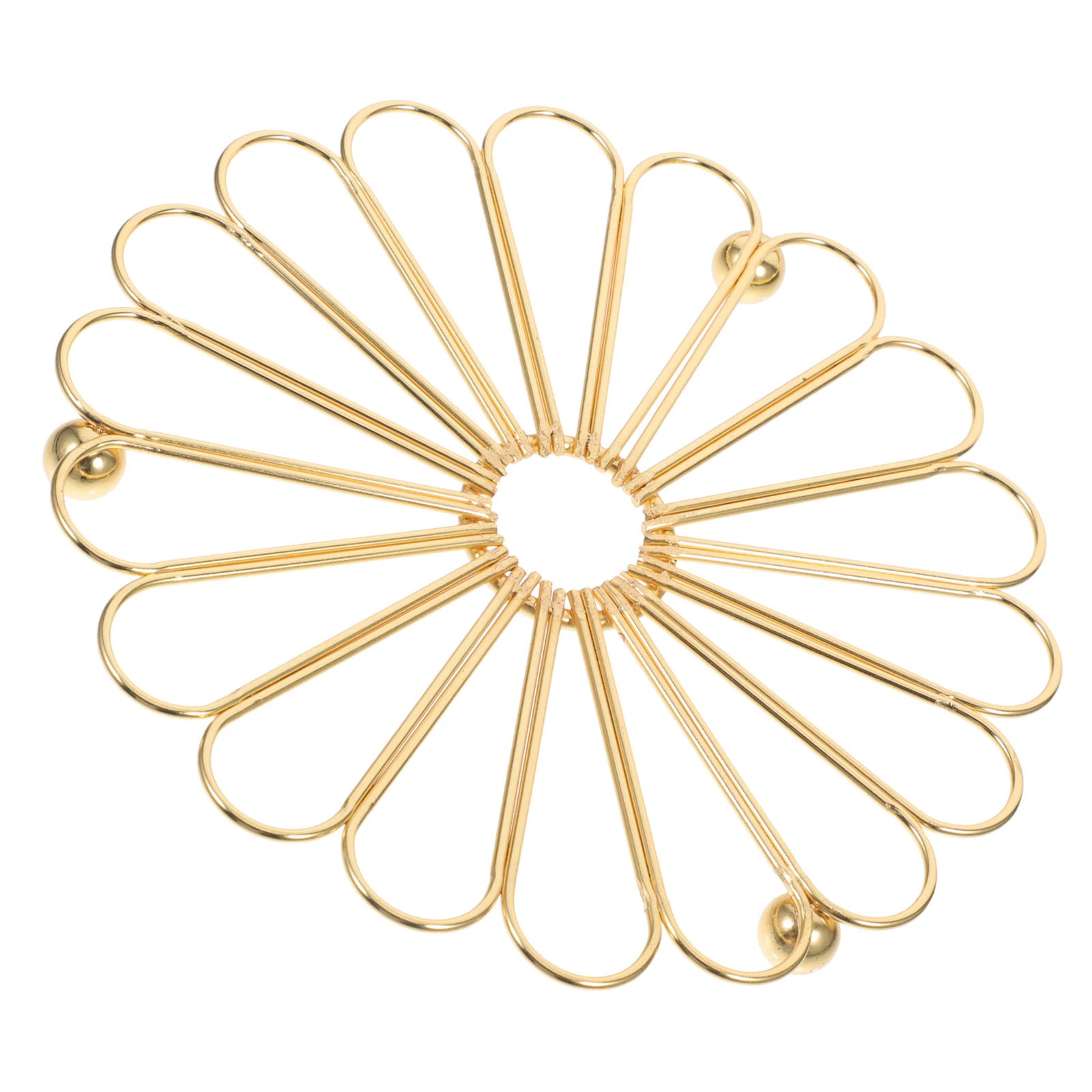 

Iron Flower Heat Resistant Pads Reusable Placemats Metal Coasters Dining Table Mats Simple Place Mats Home Party Buffet
