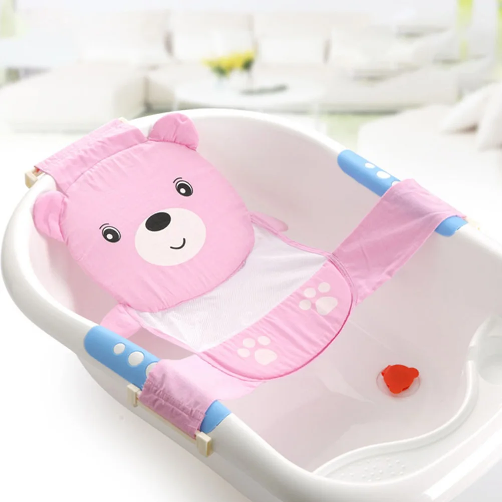 

Baby Bath Net Support Mat Non slip Breathable Mesh Infant Shower Tub Pad Newborn Cartoon Modeling Gentle Skin Friendly Easy