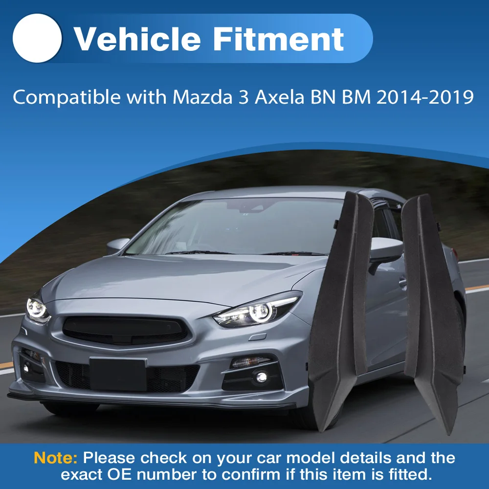 2 قطعة لمازدا 3 Axela BN BM 2014 2015 2016 2017 2018 2019 الزجاج الأمامي التفاف الزاوية الكسوة اليسار واليمين BHN9-51-PB1