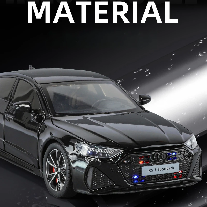 1:24 RS7 Sportback Hohe Simulation Diecast Metall Legierung Modell auto Sound Licht Zurückziehen Sammlung Kinder Spielzeug Geschenke