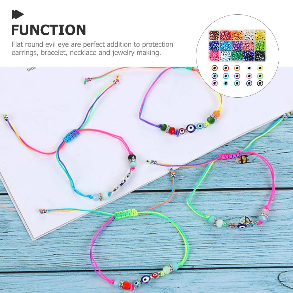 

Jewelry Making Evil Eye Beads Resin Pendant Accessories Colorful Necklace Bracelet Decorative Craft Kit Chic