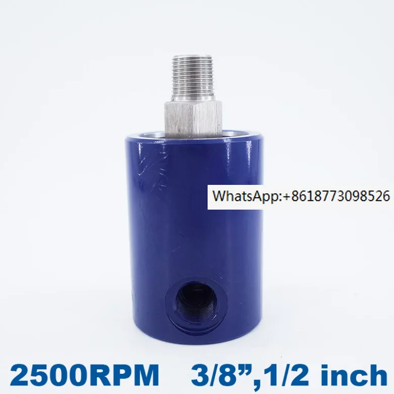 12bar 2500RPM Cooling water high speed rotary swivel joint 3/8 1/2 inch thread 180 degree C aluminum rotary fitting HD-10/15