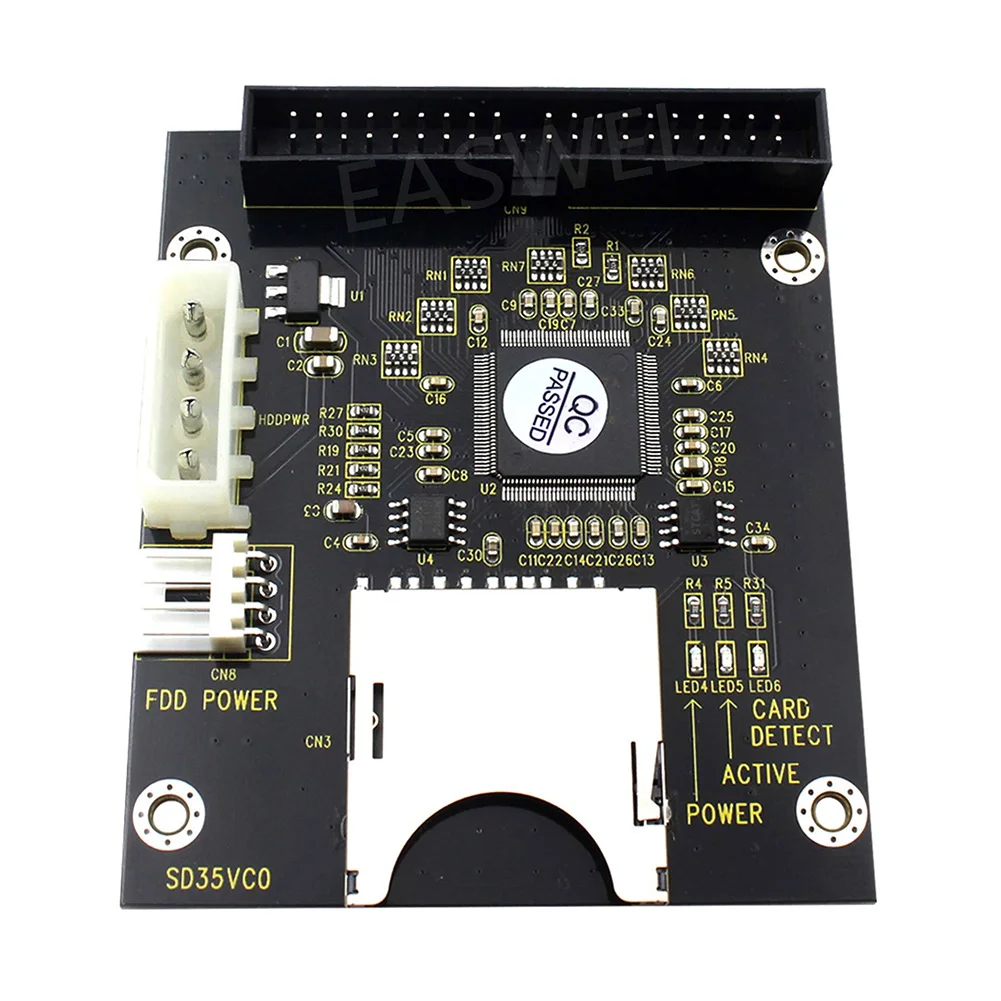 SD Memory Card To 3.5inch 40Pins Male IDE Adapter 5V SD-3.5 IDE Secure Digital Converter Support Up To 128gb SDXD Card
