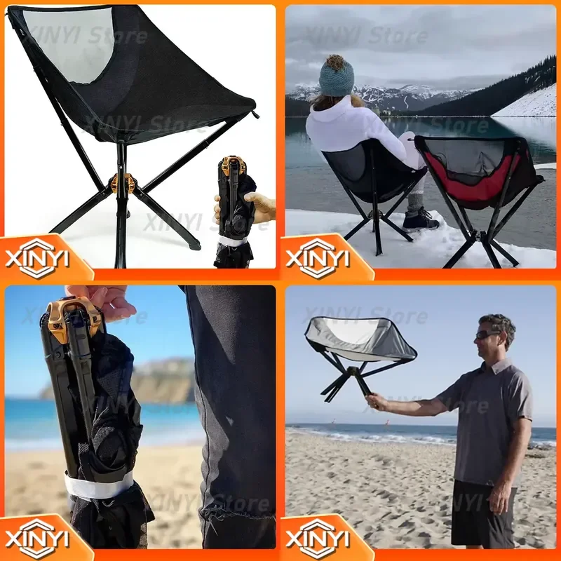 for Outdoor Travel Hiking Leisure Low Aluminium Lightweight Portable Folding Fishing Chair for Backpack Beach Camping Durable