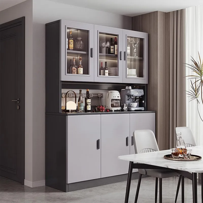 Solid wood ecological board wine cabinet against the wall living room storage display cabinet commercial