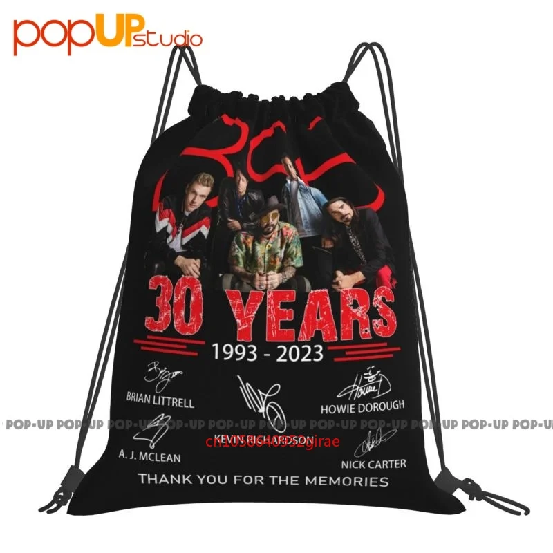 Vintage Bsb Backstreet Boys Band Member 30 Years 1993 2023 Thank You For The Memories Drawstring Bags Gym Bag Bookbag Schoolbag